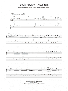 page one of You Don't Love Me (Guitar Tab (Single Guitar))