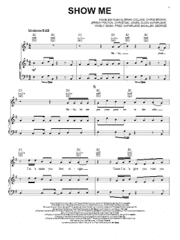 page one of Show Me (Piano, Vocal & Guitar Chords (Right-Hand Melody))