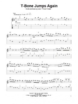page one of T-Bone Jumps Again (Guitar Tab (Single Guitar))