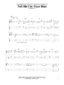 page one of Tell Me I'm Your Man (Guitar Tab)