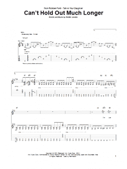 page one of Can't Hold Out Much Longer (Guitar Tab)