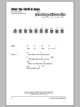 page one of After The Thrill Is Gone (Guitar Chords/Lyrics)
