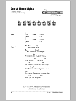 page one of One Of These Nights (Guitar Chords/Lyrics)