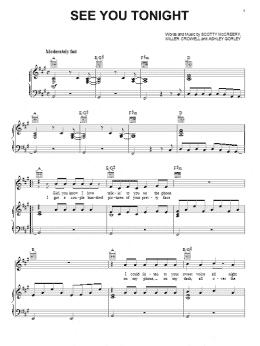 page one of See You Tonight (Piano, Vocal & Guitar Chords (Right-Hand Melody))