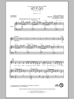 page one of Let It Go (from Frozen) (arr. Mac Huff) (SSA Choir)