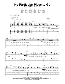 page one of No Particular Place To Go (Easy Guitar Tab)