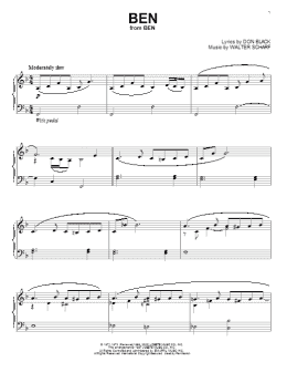 page one of Ben (Piano Solo)