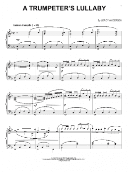 page one of A Trumpeter's Lullaby (Piano Solo)