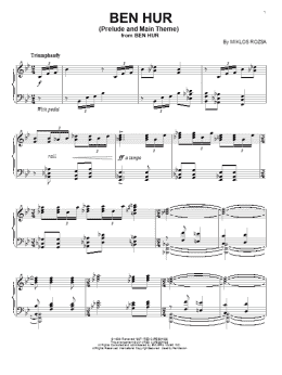 page one of Ben Hur (Prelude and Main Theme) (Piano Solo)