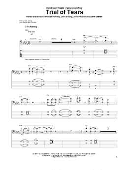page one of Trial Of Tears (Bass Guitar Tab)