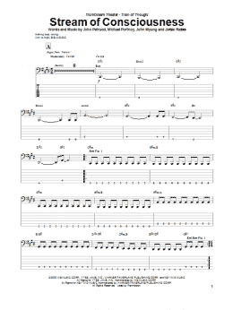 page one of Stream Of Consciousness (Bass Guitar Tab)