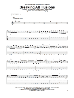 page one of Breaking All Illusions (Bass Guitar Tab)