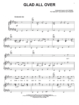 page one of Glad All Over (Piano, Vocal & Guitar Chords (Right-Hand Melody))