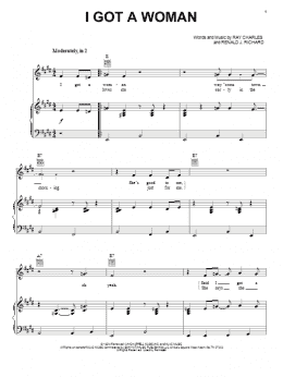 page one of I Got A Woman (Piano, Vocal & Guitar Chords (Right-Hand Melody))