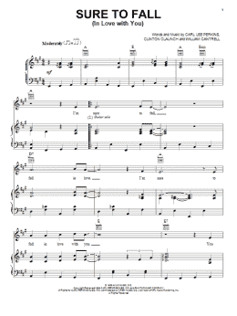 page one of Sure To Fall (In Love With You) (Piano, Vocal & Guitar Chords (Right-Hand Melody))