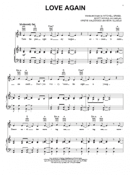 page one of Love Again (Piano, Vocal & Guitar Chords (Right-Hand Melody))