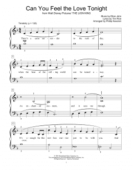 page one of Can You Feel The Love Tonight (from The Lion King) (arr. Phillip Keveren) (Educational Piano)