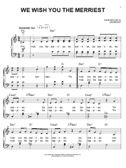 page one of We Wish You The Merriest (Easy Piano)