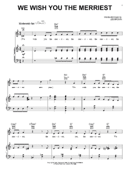 page one of We Wish You The Merriest (Piano, Vocal & Guitar Chords (Right-Hand Melody))