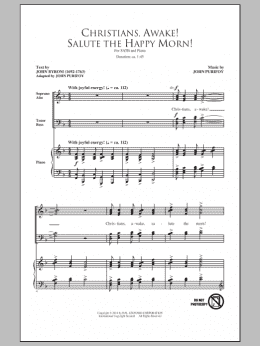 page one of Christians, Awake! Salute The Happy Morn (SATB Choir)