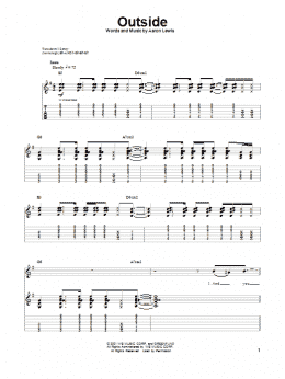 page one of Outside (Guitar Tab (Single Guitar))