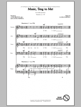 page one of Music, Sing To Me (SATB Choir)