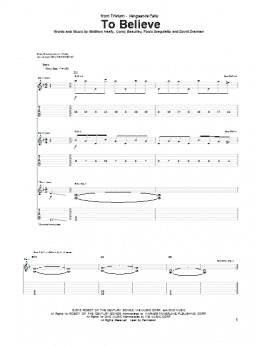 page one of To Believe (Guitar Tab)