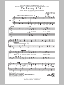 page one of The Journey Of Faith (SATB Choir)