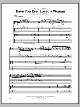 page one of Have You Ever Loved A Woman (Guitar Tab)