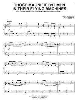 page one of Those Magnificent Men In Their Flying Machines (Piano Solo)