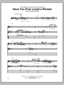 page one of Have You Ever Loved A Woman (Guitar Tab)