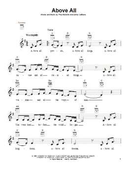 page one of Above All (Ukulele)