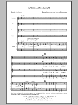 page one of American Dream (SATB Choir)