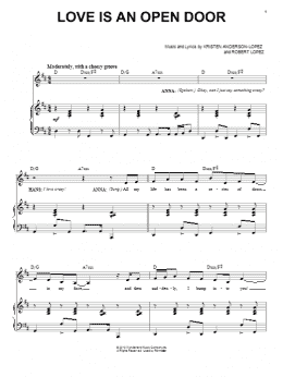 page one of Love Is An Open Door (from Frozen) (Piano & Vocal)