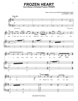 page one of Frozen Heart (from Disney's Frozen) (Piano & Vocal)