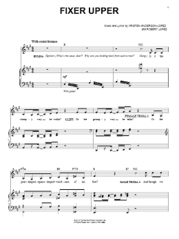 page one of Fixer Upper (from Disney's Frozen) (Piano & Vocal)