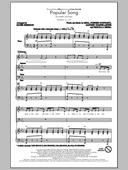 page one of Popular Song (SATB Choir)