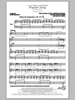 page one of Popular Song (2-Part Choir)