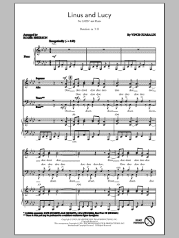 page one of Linus And Lucy (SATB Choir)