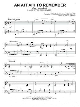 page one of An Affair To Remember (Our Love Affair) (Piano Solo)