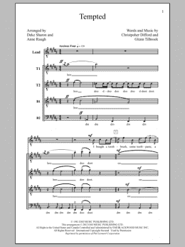 page one of Tempted (TTBB Choir)
