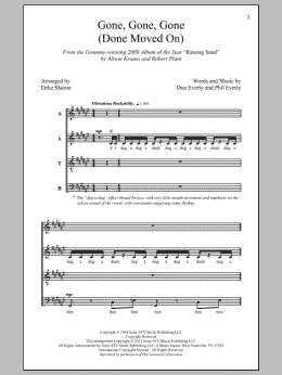 page one of Gone, Gone, Gone (Done Moved On) (SATB Choir)