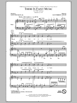 page one of There Is Faint Music (TTBB Choir)