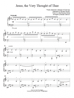 page one of Jesus, The Very Thought Of Thee (Educational Piano)