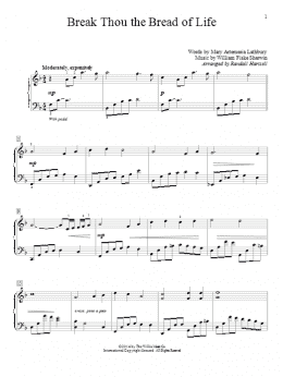 page one of Break Thou The Bread Of Life (Educational Piano)