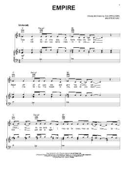 page one of Empire (Piano, Vocal & Guitar Chords (Right-Hand Melody))