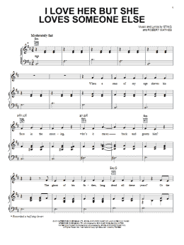 page one of I Love Her But She Loves Someone Else (Piano, Vocal & Guitar Chords (Right-Hand Melody))