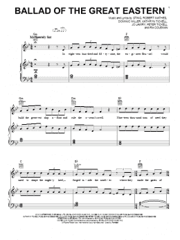 page one of Ballad Of The Great Eastern (Piano, Vocal & Guitar Chords (Right-Hand Melody))