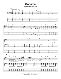 page one of Cocaine (Guitar Tab (Single Guitar))