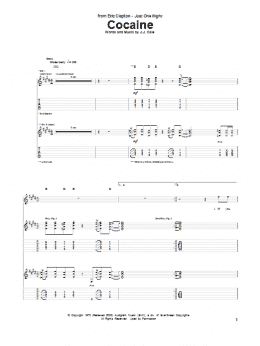 page one of Cocaine (Guitar Tab)